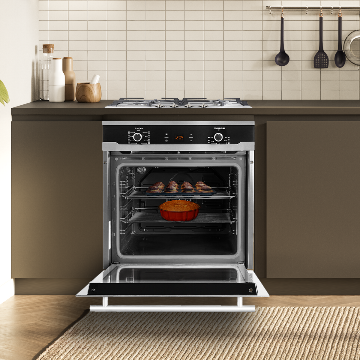 Cuisinière en acier inoxydable